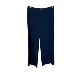 Lauren Ralph Lauren Mid Rise Wide Leg Navy Dress Pants Size 10